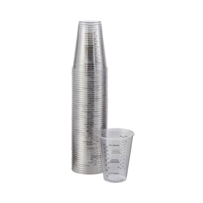 Solo Graduated Drinking Cup, Ultra Clear, Clear Plastic, Disposable