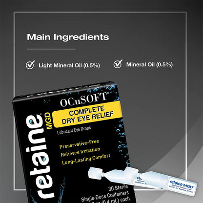 OCuSOFT® Retaine® MGD Complete Dry Eye Relief Lubricant Eye Drops