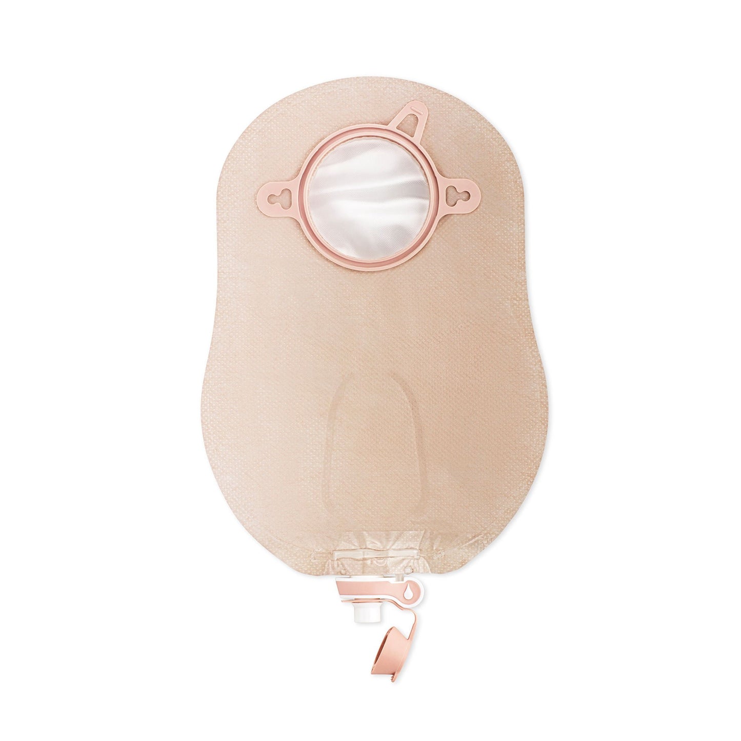 New Image™ Two-Piece Ultra Clear Urostomy Pouch, Flange, Red Match