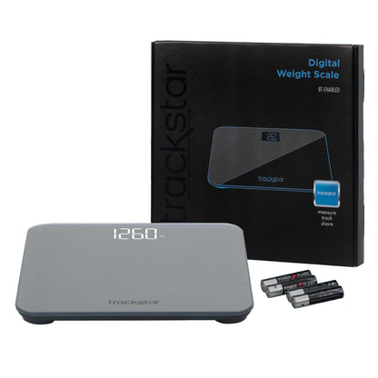 Trackstar Floor Scale Digital Display 440 lbs. Weight Capacity Gray Battery Operated