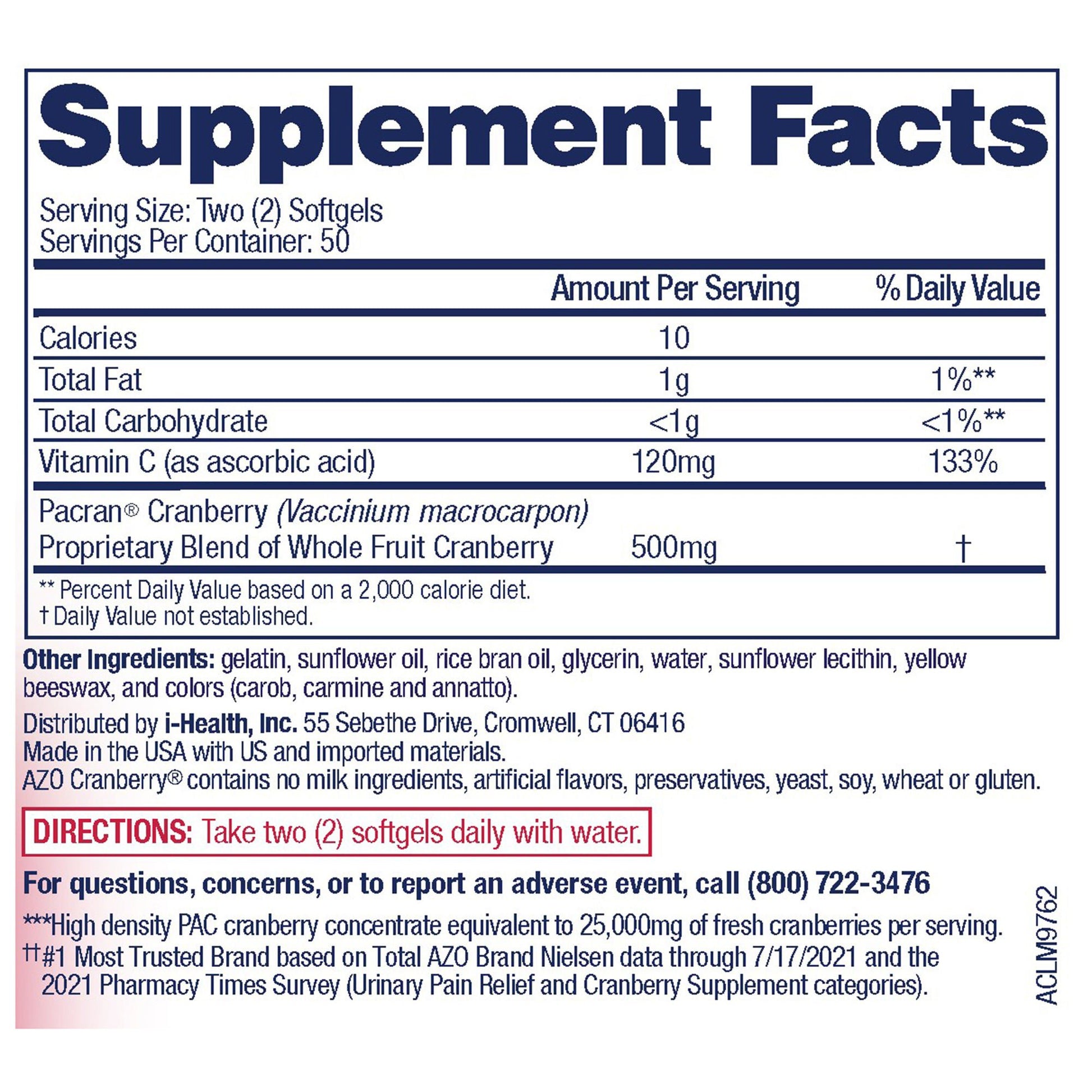 AZO® Cranberry Softgels for Convenient Urinary Tract Health