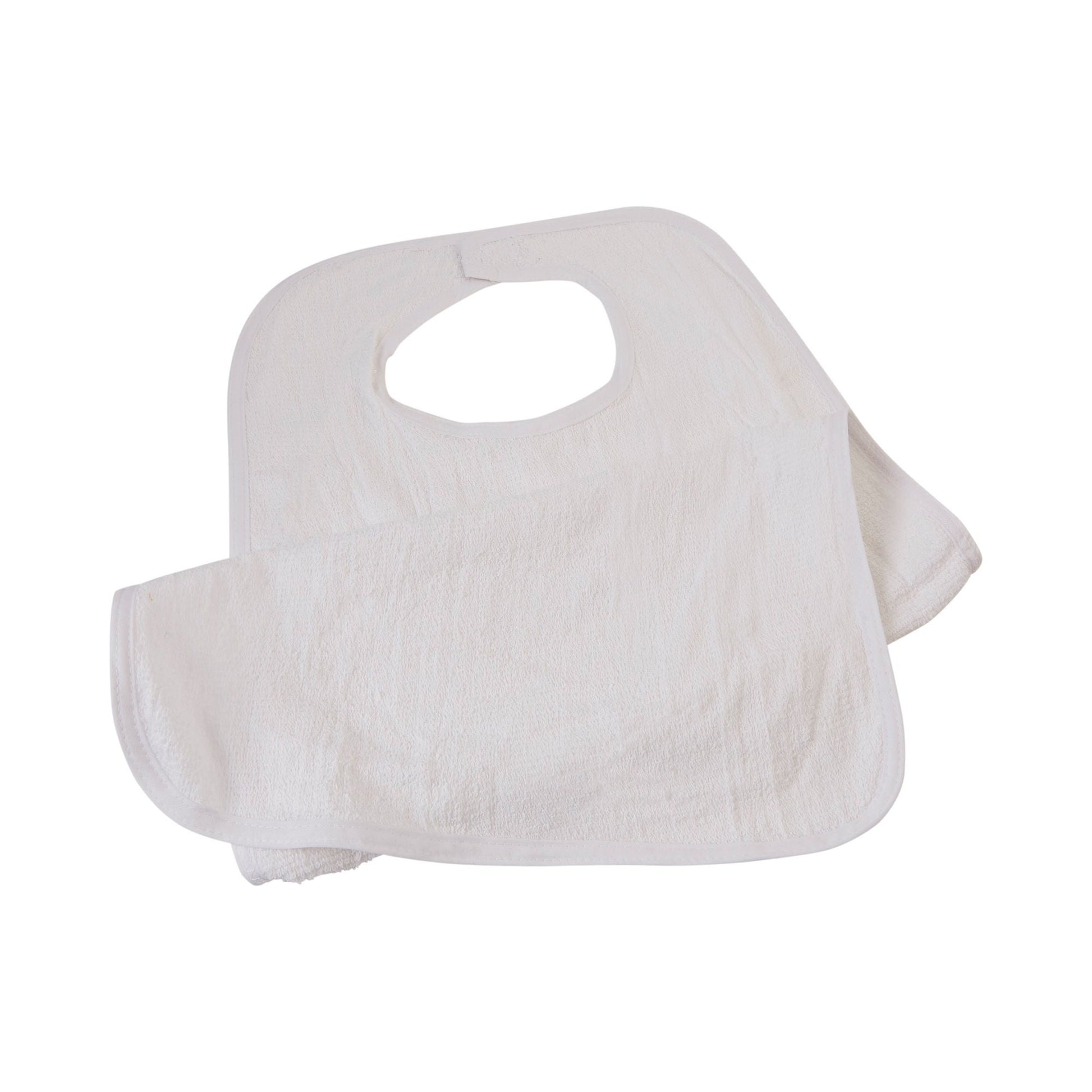 Beck's Classic Terry Adult Bib, White