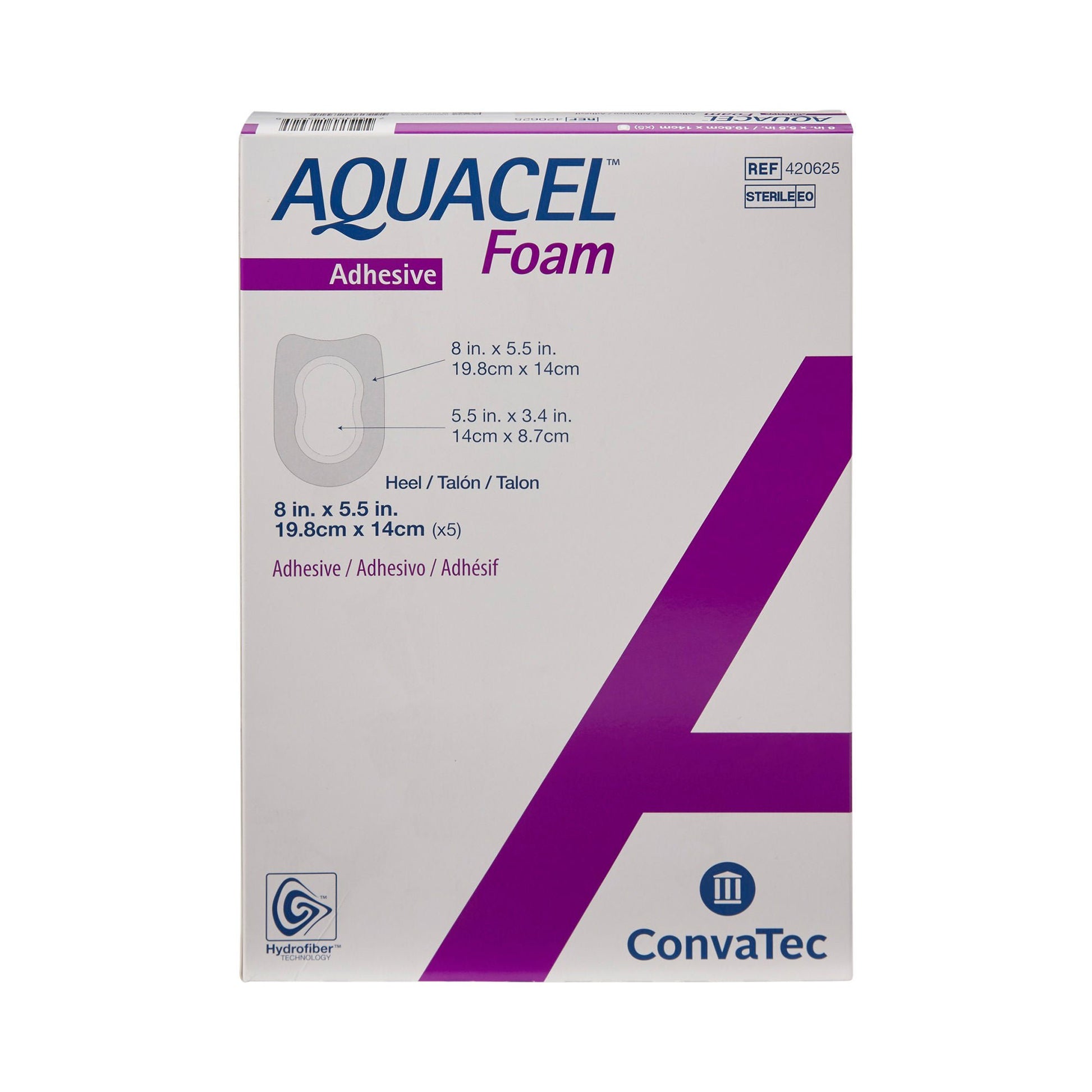 Aquacel® Silicone Adhesive with Border Silicone Foam Dressing, 5½ x