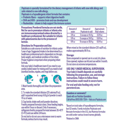 Pepticate™ Hypoallergenic Infant Formula, can
