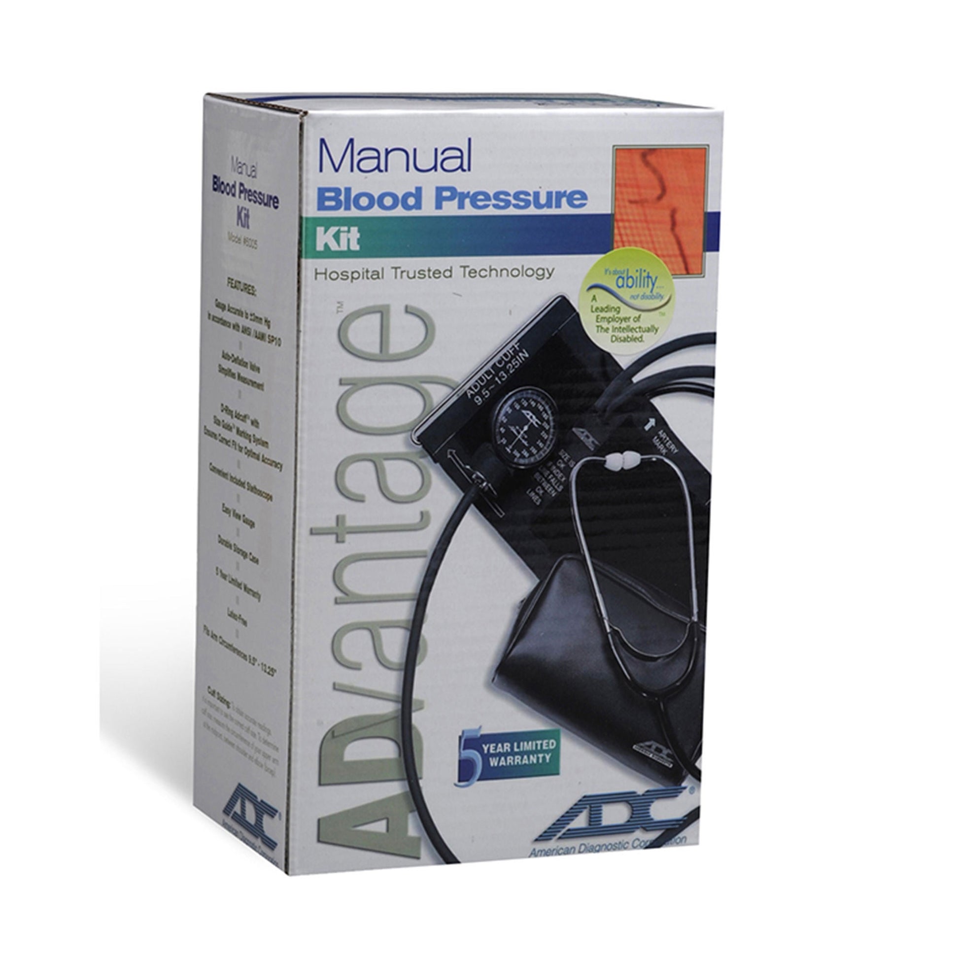 Advantage™ 6005 Reusable Aneroid / Stethoscope Set, 24 – 33.6 cm