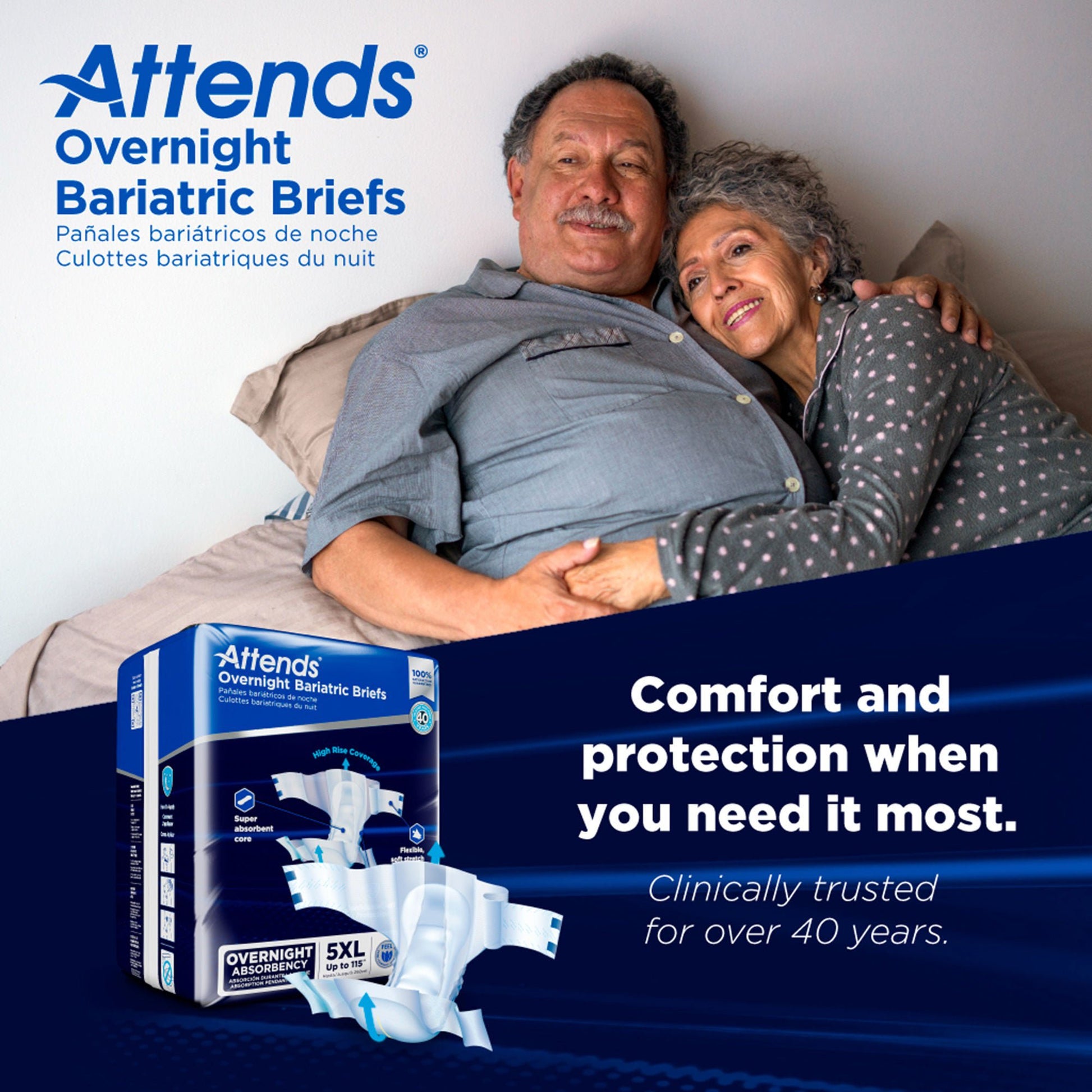 Attends® Overnight Bariatric Briefs