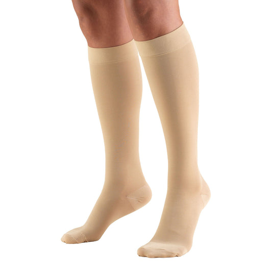 Truform Compression Stocking Knee High X-Large Beige Closed Toe