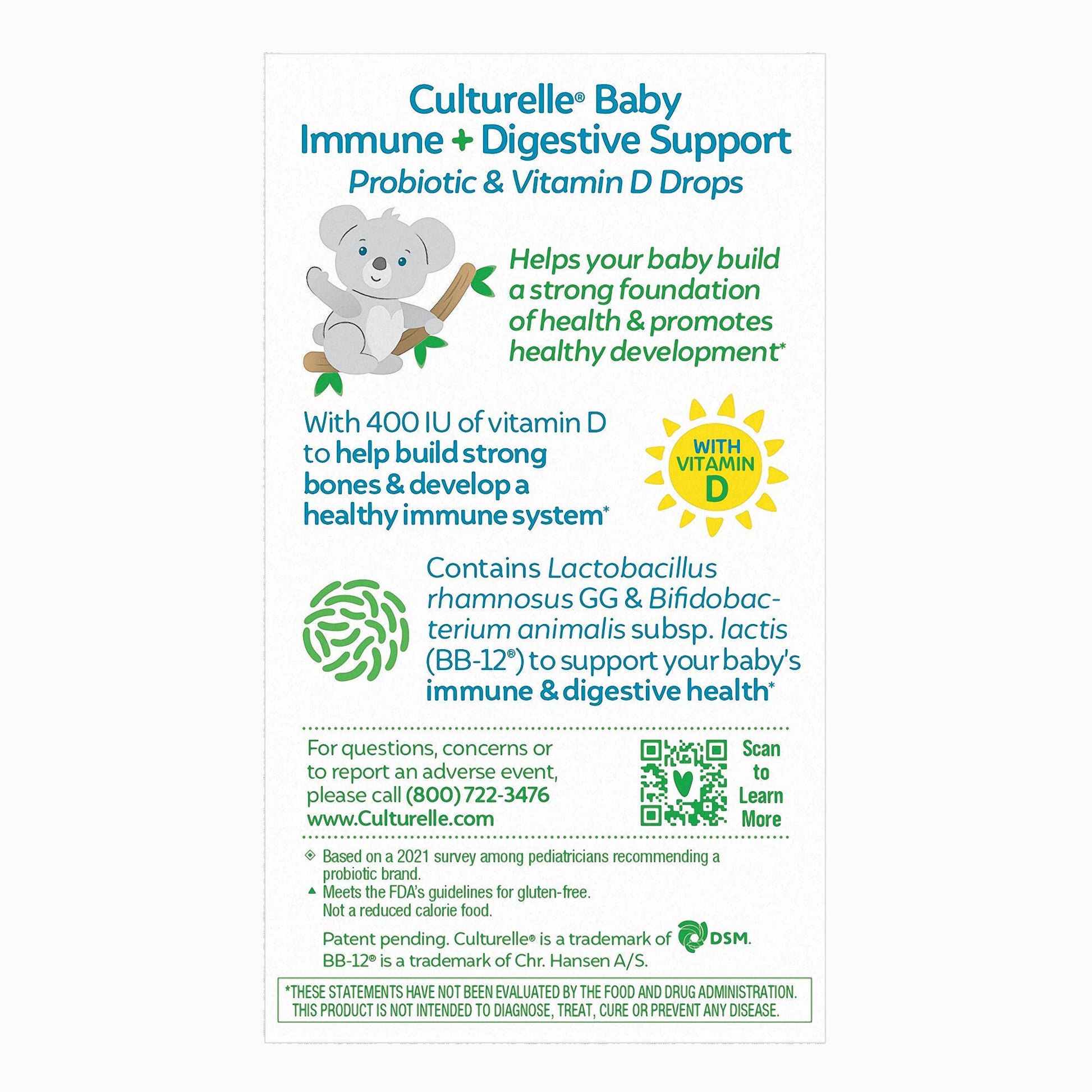 Culturelle® Baby Immune + Digestive Support Probiotic & Vitamin D Drops