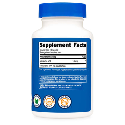 nutricost Dietary Supplement COQ10 100 mg Strength Capsule
