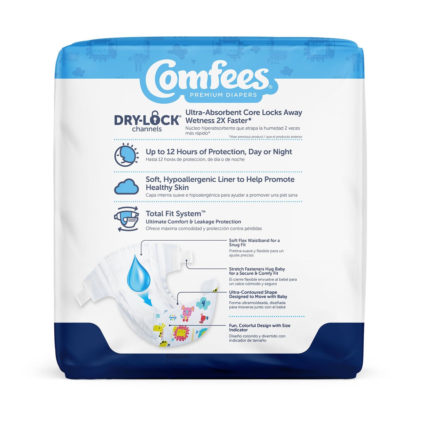 Comfees® Premium Diapers, Unisex, Baby, Tab Closure
