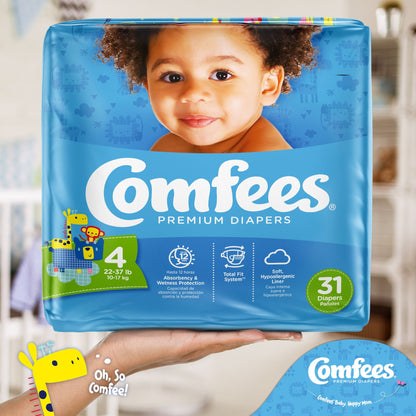 Comfees® Premium Diapers, Unisex, Baby, Tab Closure