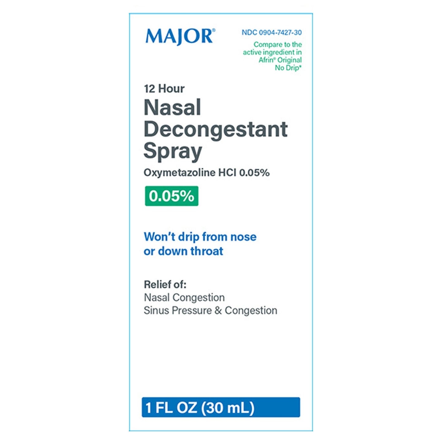 Major® 0.05% Oxymetazoline Nasal Decongestant Spray