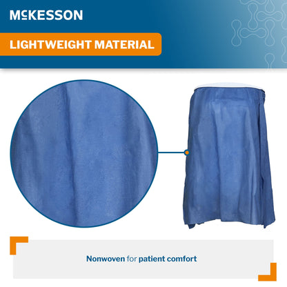 McKesson Strapless Exam Gown, One Size Fits Most, Blue