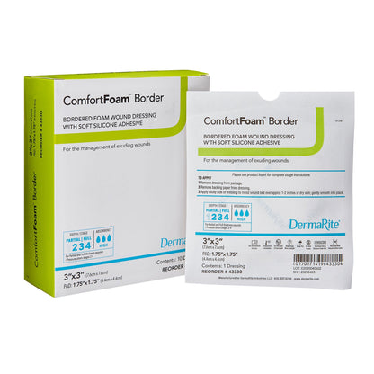 ComfortFoam™ Border Foam Wound Dressing w/ Soft Silicone Adhesive