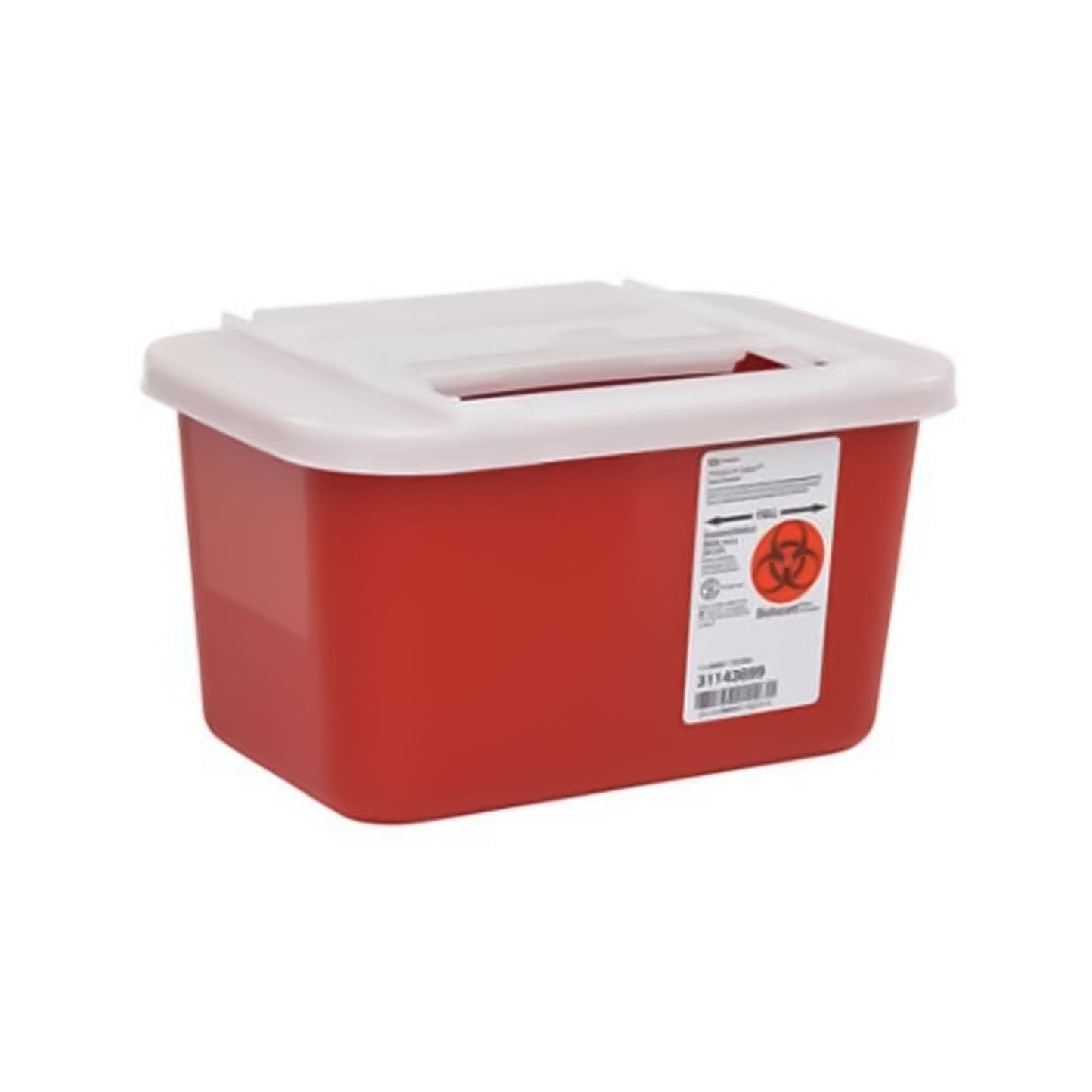 Cardinal Health™ Monoject™ Biohazardous Sharps Container, 10½ x 6¼ x 7"