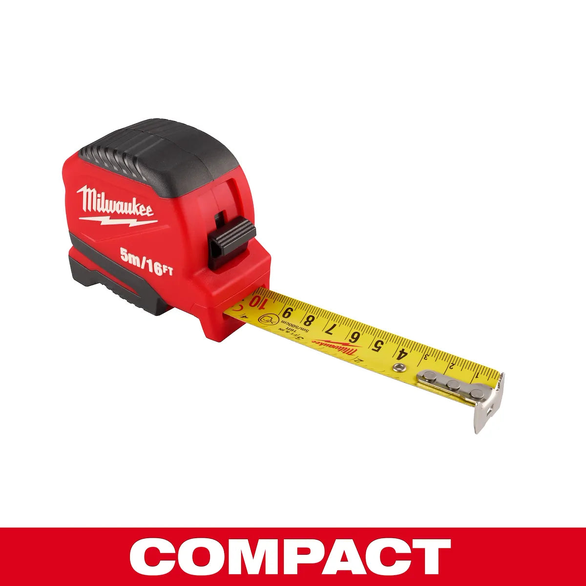Milwaukee 5m/16ft Compact Tape Measure 48-22-1717 | 192 in Blade Length