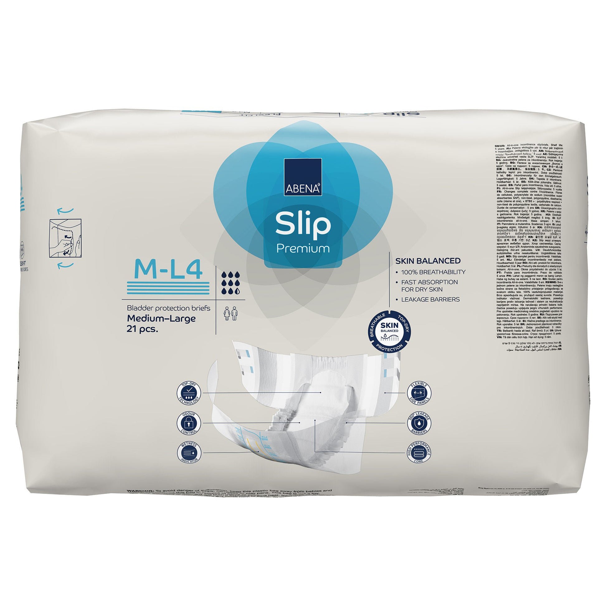 Abena® Slip Premium Flexi Fit Incontinence Briefs, M-L4