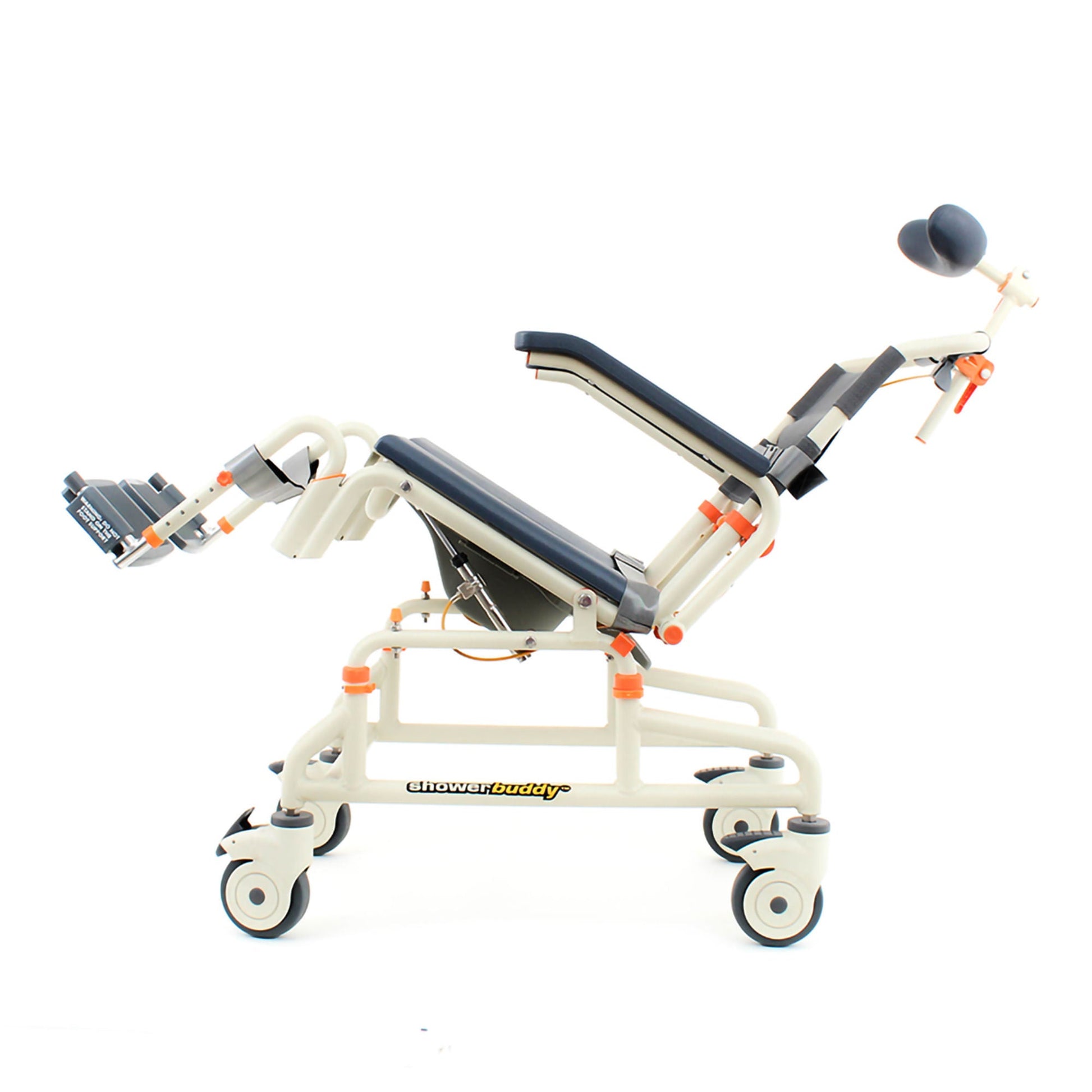 Specialty Commode / Shower Chair Removable Arms Aluminum Frame With Backrest 18 Inch Seat Width 350 lbs. Weight Capacity