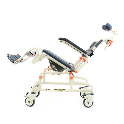 Specialty Commode / Shower Chair Removable Arms Aluminum Frame With Backrest 18 Inch Seat Width 350 lbs. Weight Capacity
