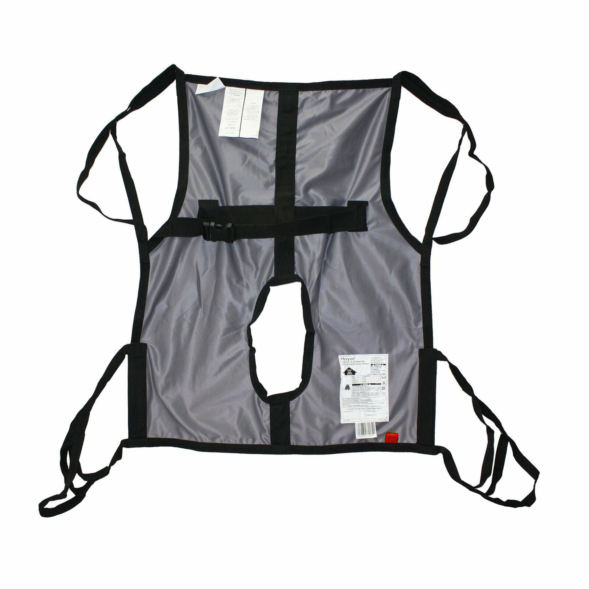 Hoyer One Piece Commode Commode Sling 4 Point Cradle Without Head Support Loop Attachment Small 75 to 150 lbs. Weight Capacity