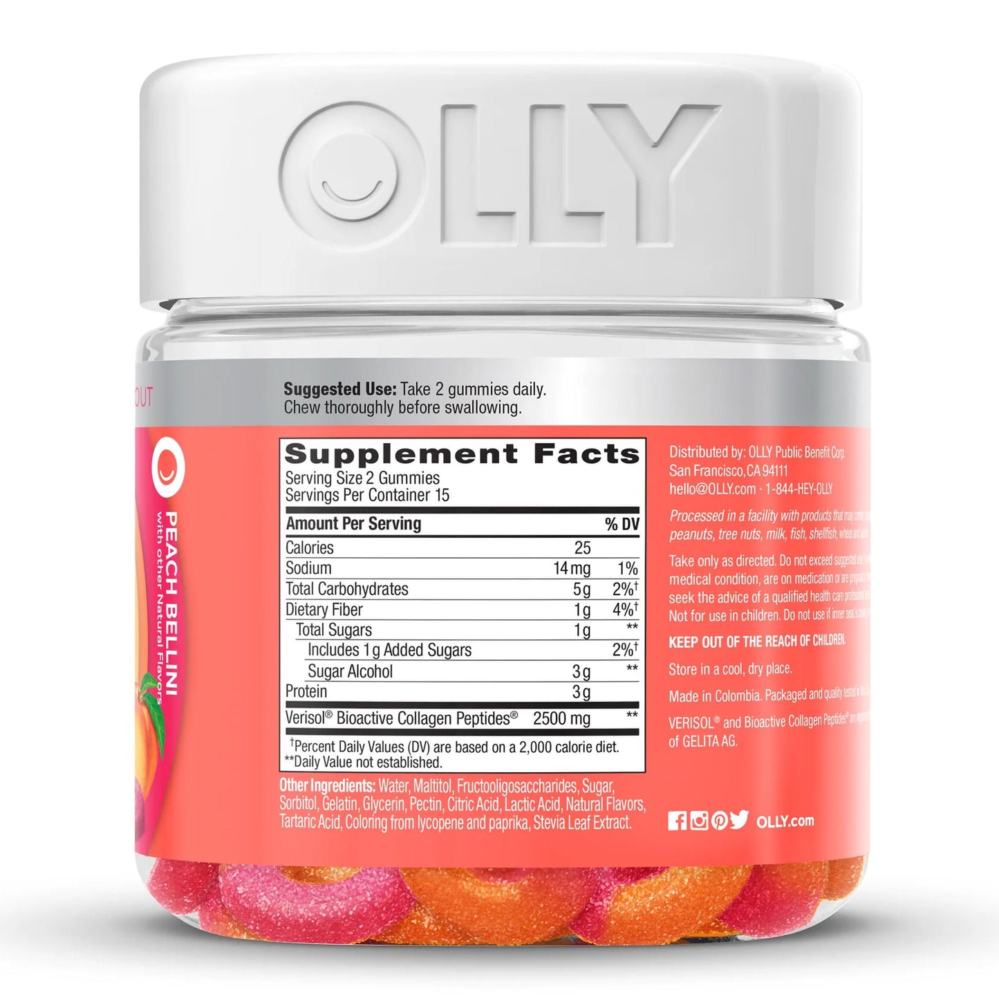 Olly® Collagen Gummy Rings Peach Bellini