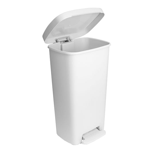 McKesson Waste Can with Step-On Pedal, White, x 26.57 Inch