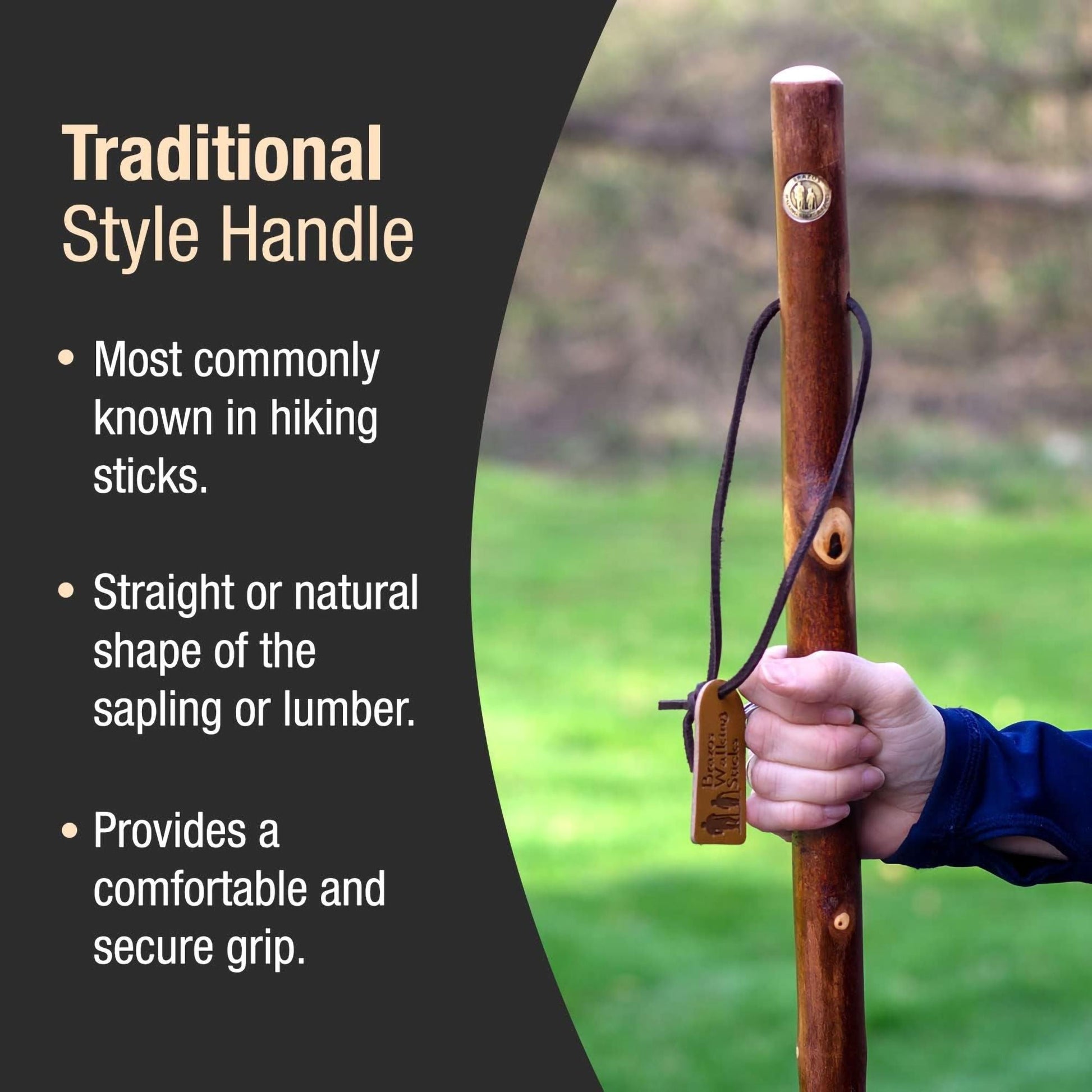 Brazos™ Maple Rustic Walking Stick, 55-Inch Height
