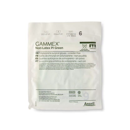 Sterile GAMMEX® Non-Latex PI Green Polyisoprene Surgical Gloves, Light Green - view 3