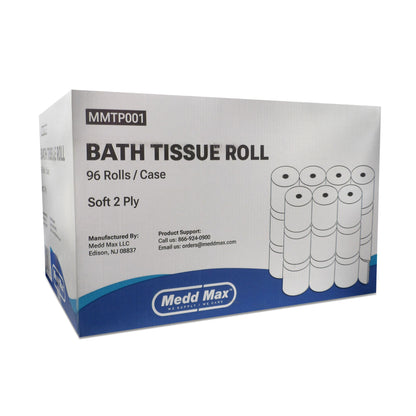 Pure Ply Toilet Tissue White 2-Ply Standard Size Cored Roll 500 Sheets