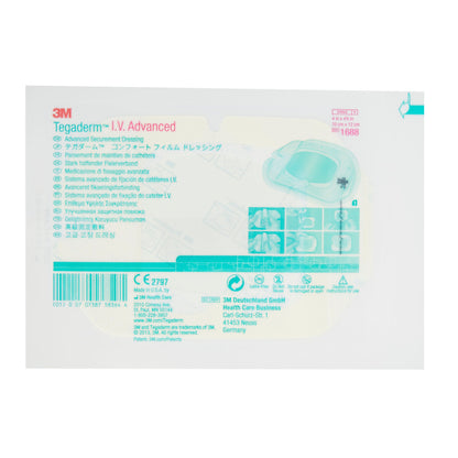 3M™ Tegaderm™ IV Advanced Securement Dressing, 4 x 4¾ Inch