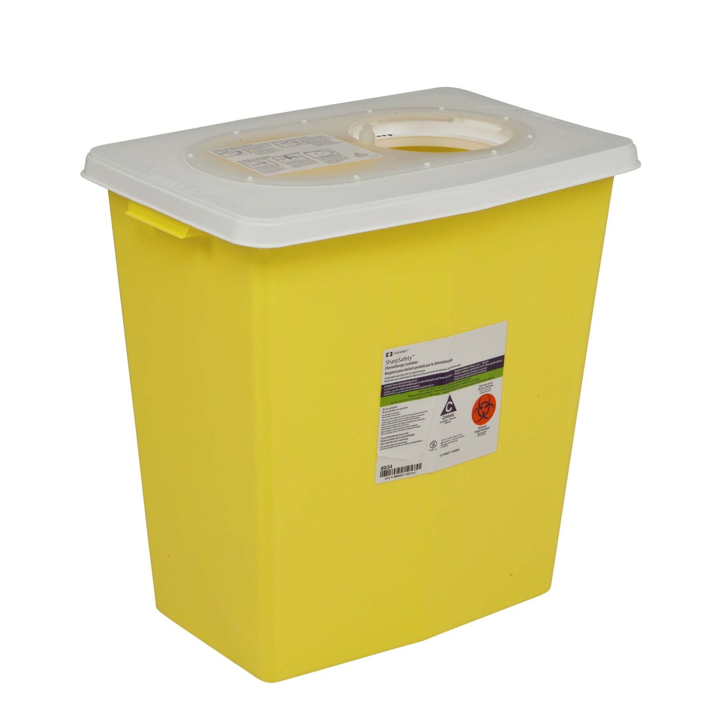 SharpSafety™ Chemotherapy Waste Container, 18¾ x 18¼ x 12¾ Inch