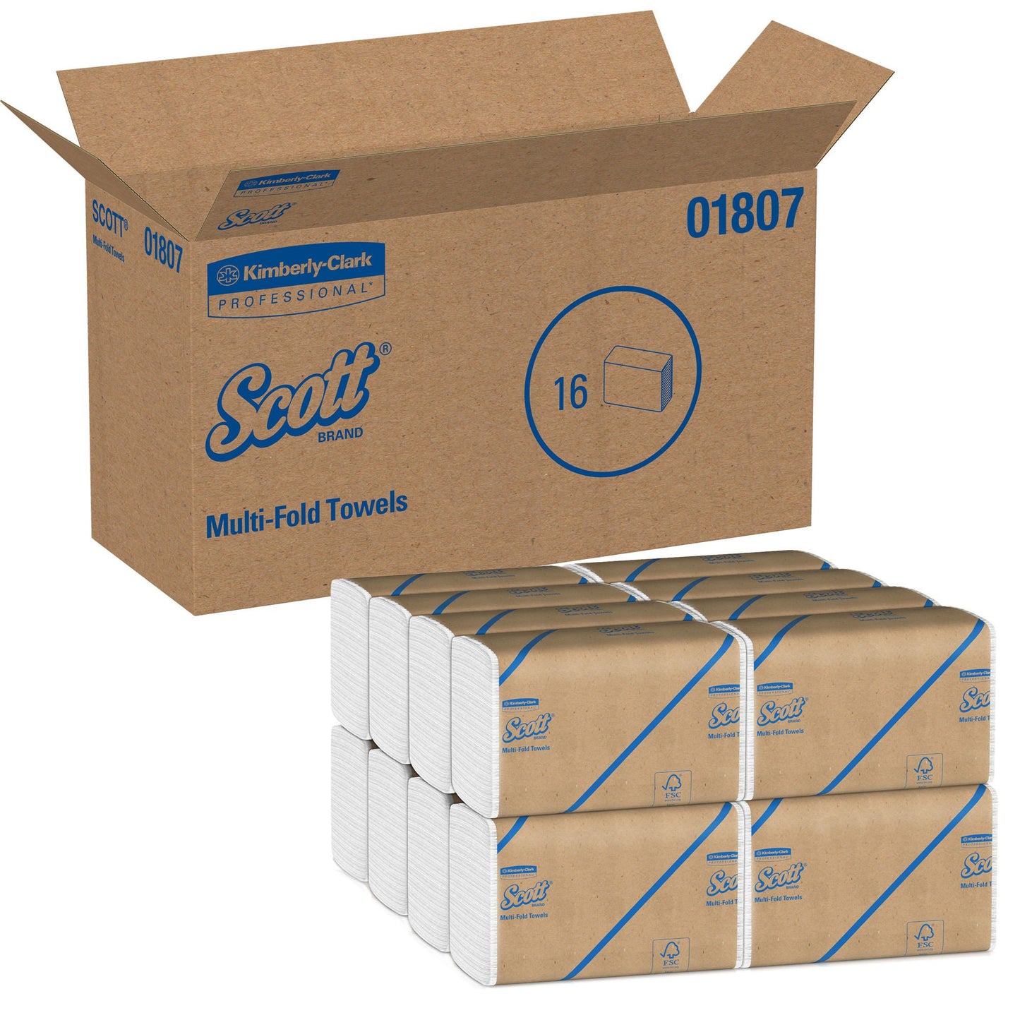 Scott® 100% Recycled Fiber Multifold Towels, 9-1/ -2/5 Inch, White