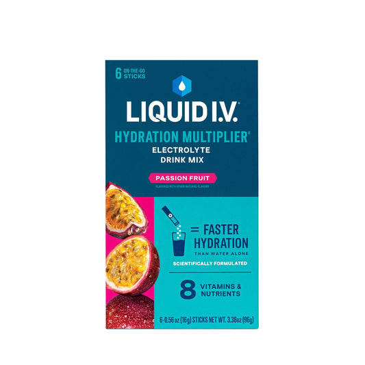 Liquid I.V. Hydration Multiplier Passion Fruit electrolyte drink mix stick pack, 0.56 oz