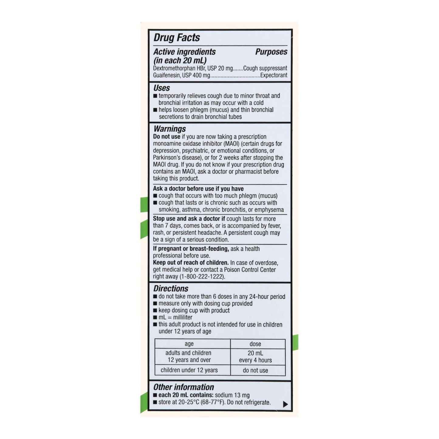 Foster & Thrive™ Adult Tussin DM Max Liquid, Raspberry & Menthol