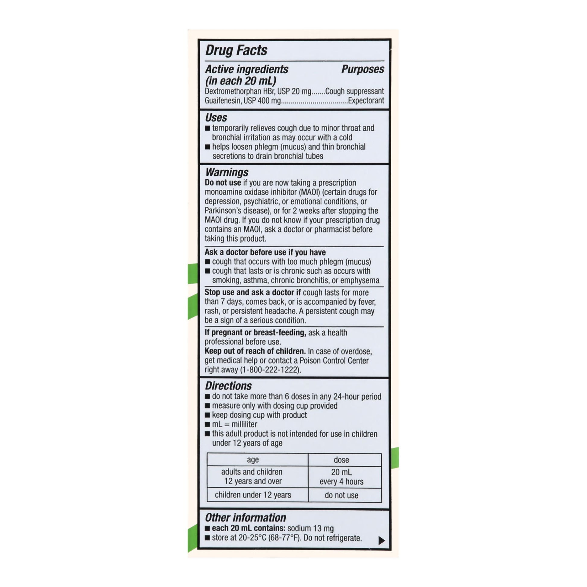 Foster & Thrive™ Adult Tussin DM Max Liquid, Raspberry & Menthol
