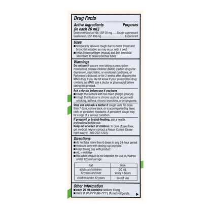 Foster & Thrive™ Adult Tussin DM Max Liquid, Raspberry & Menthol