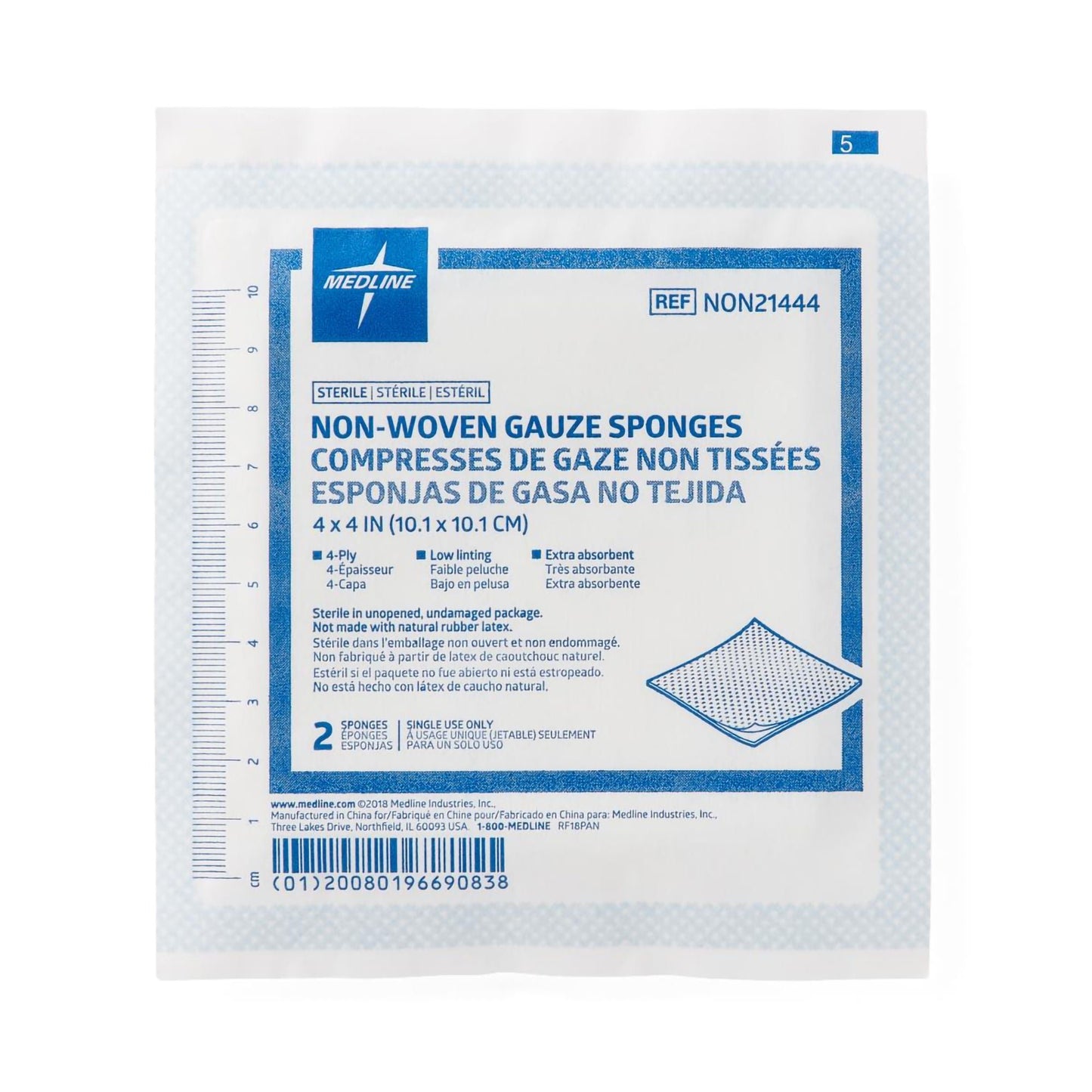 Avant Gauze® Sterile Nonwoven Sponge, 4-Ply