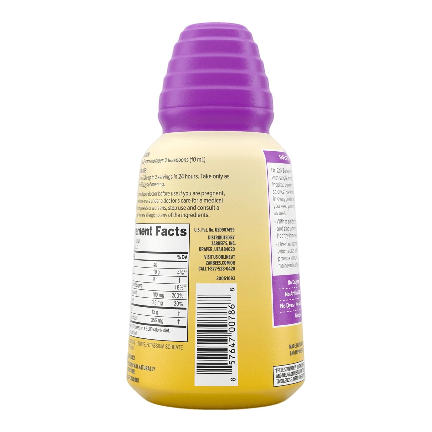 Zarbee's Naturals Black Elderberry Immune Support Syrup