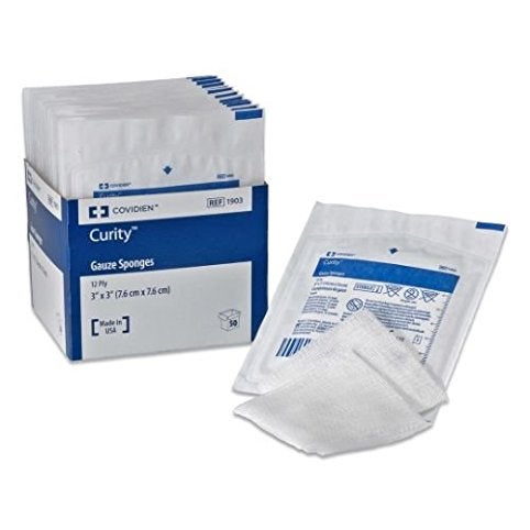 Curity™ Sterile USP Type VII Gauze Sponge, 4 x 4 Inch, 16-Ply, 10 per Pouch