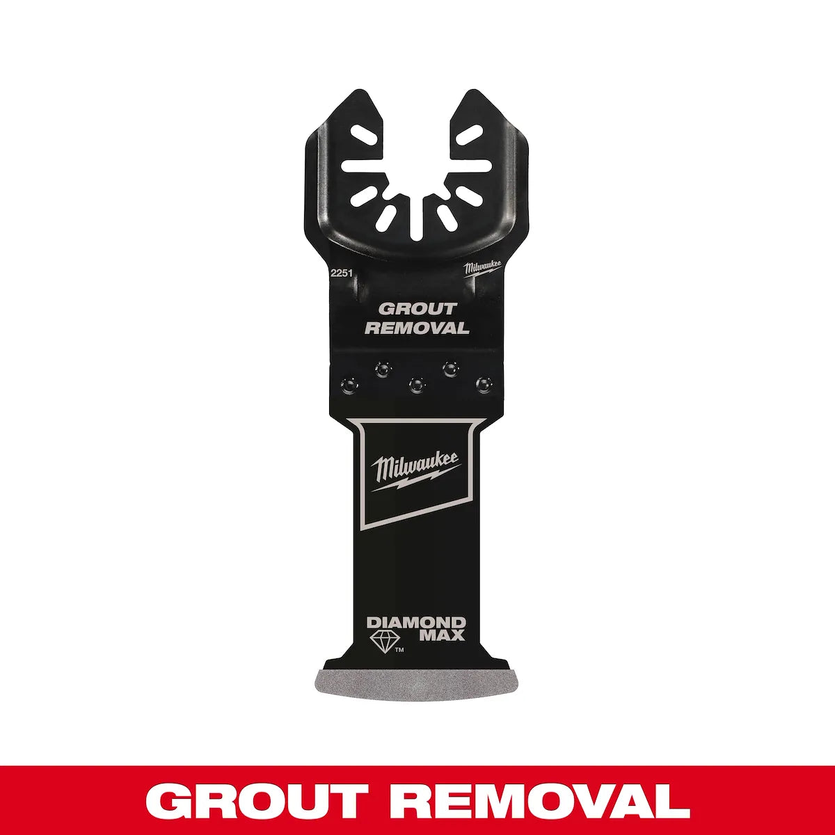Milwaukee DIAMOND MAX Diamond Grit Plunge Grout Removal Universal Fit Oscillating Multi-Tool Blade (1 PK) 49-25-2251 | 4.169 in Blade Length