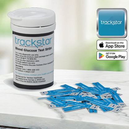 Trackstar Blood Glucose Test Strips 50 Pack For RPM PRO Gluscose Monitor
