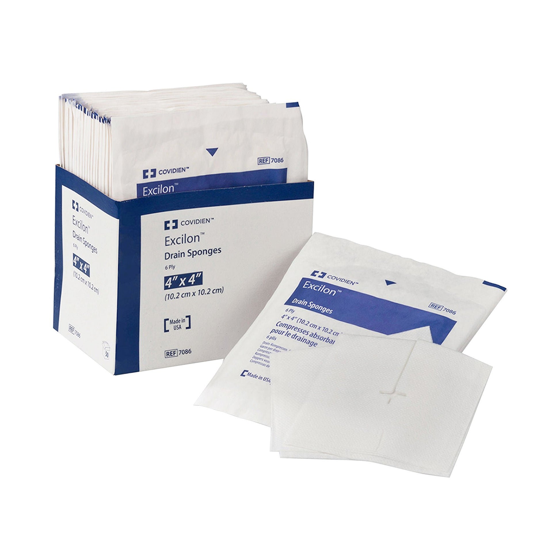 Curity™ Drain Sponge, Six-Ply