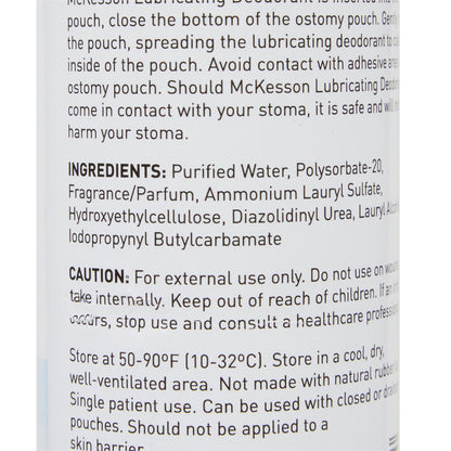 McKesson Lubricating Ostomy Appliance Deodorant, 8-ounce squeeze bottle
