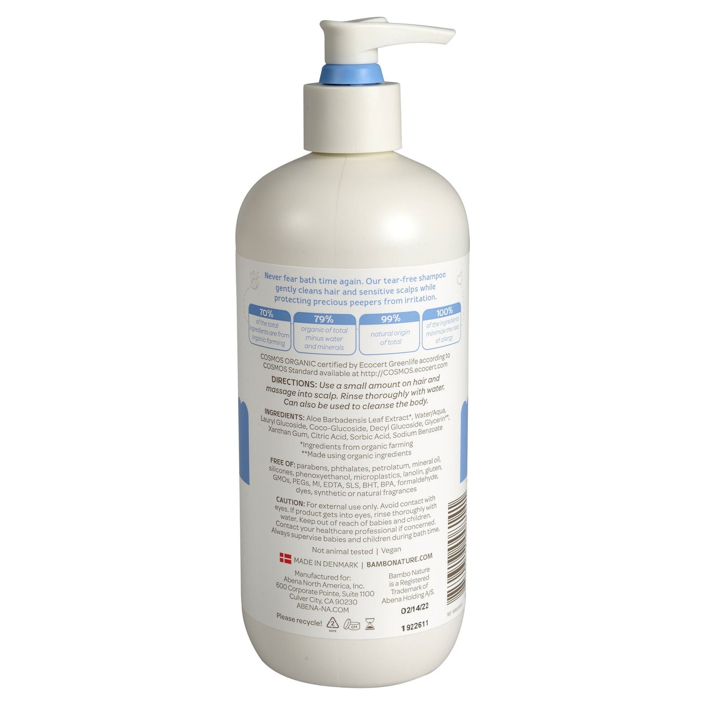 Bambo Tear Clear Baby Shampoo, pump bottle