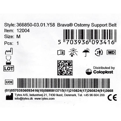 Brava® Support Belt for Ostomy Appliance, fits waists