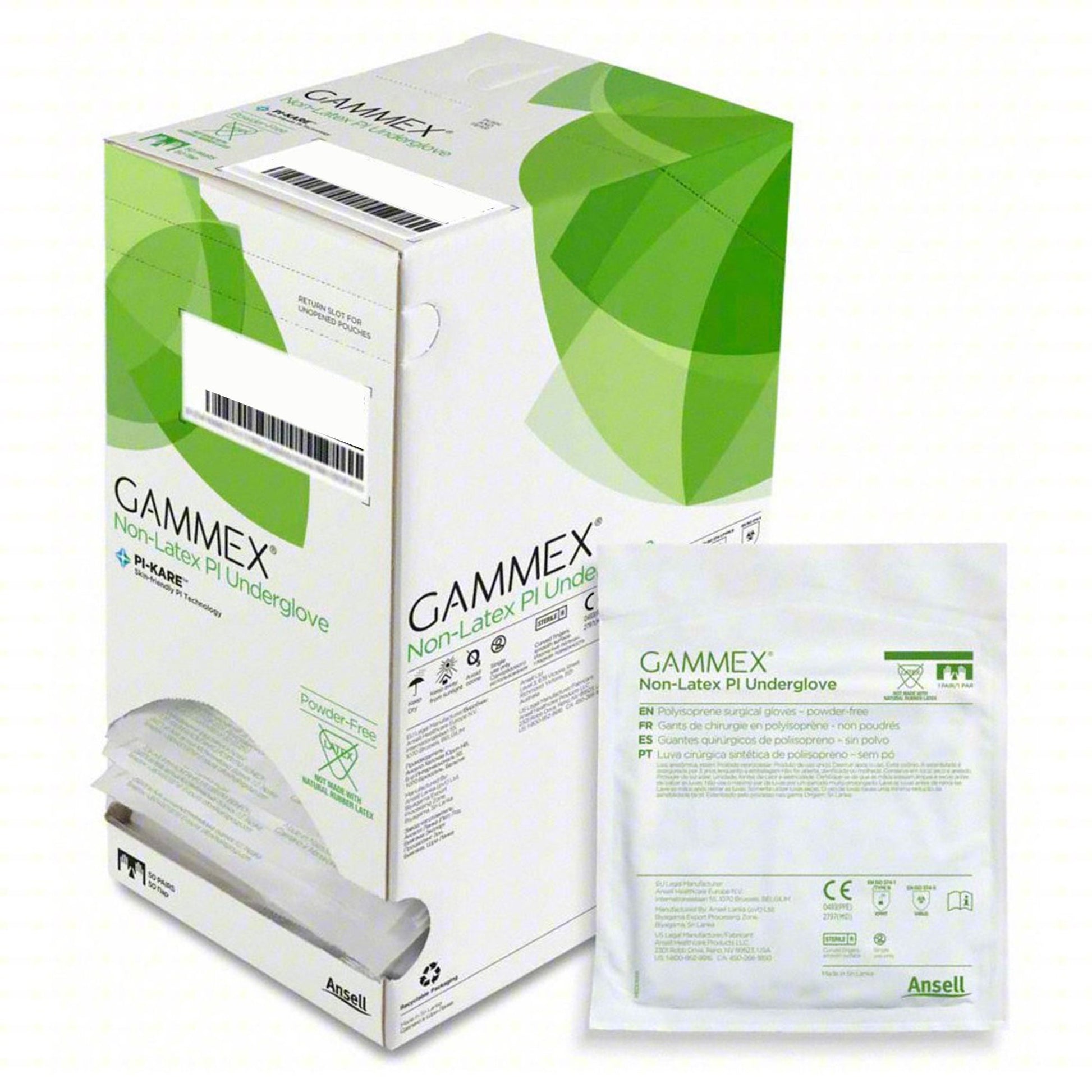Sterile GAMMEX® Non-Latex PI Underglove Polyisoprene Surgical Gloves, Green - view 6