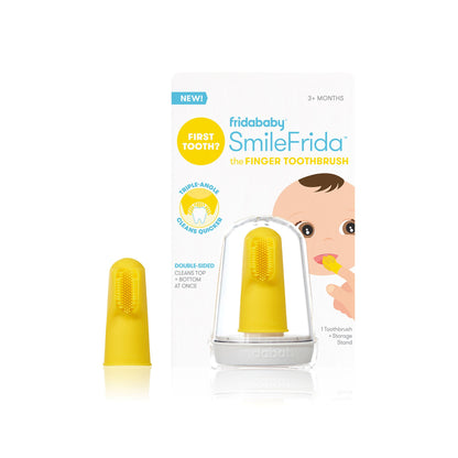 frida baby SmileFrida Finger Toothbrush Yellow Ages 3 Months and Up