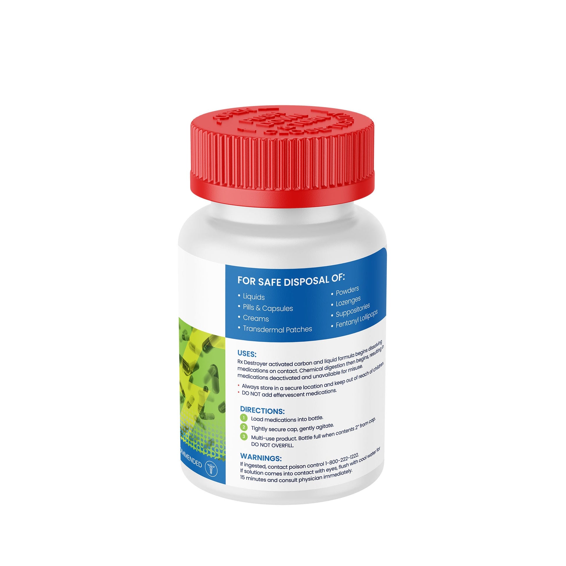 Rx Destroyer™ Drug Disposal Pouch for use with Pharmaceutical Disposal System