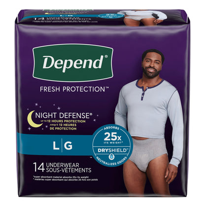 Depend® Night Defense® Absorbent Underwear for Men