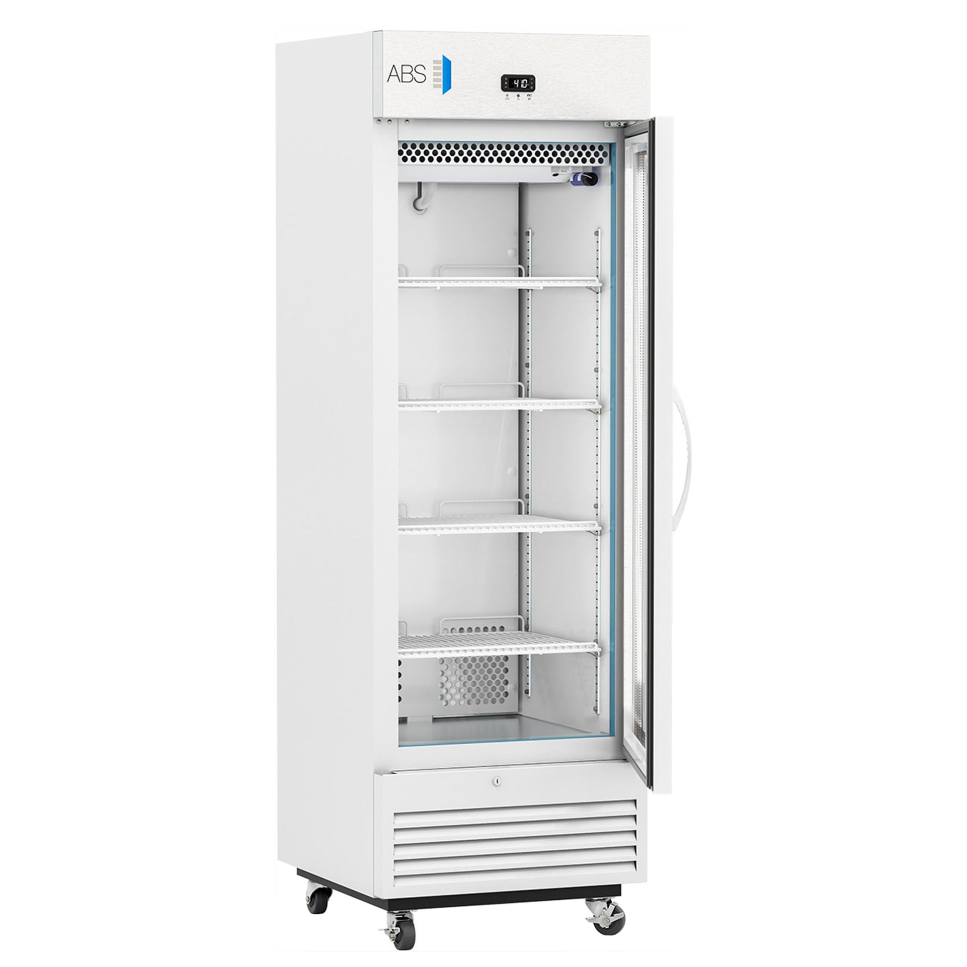 ABS Upright Refrigerator Pharmaceutical 16 cu.ft. 1 Glass Swing Door Cycle Defrost